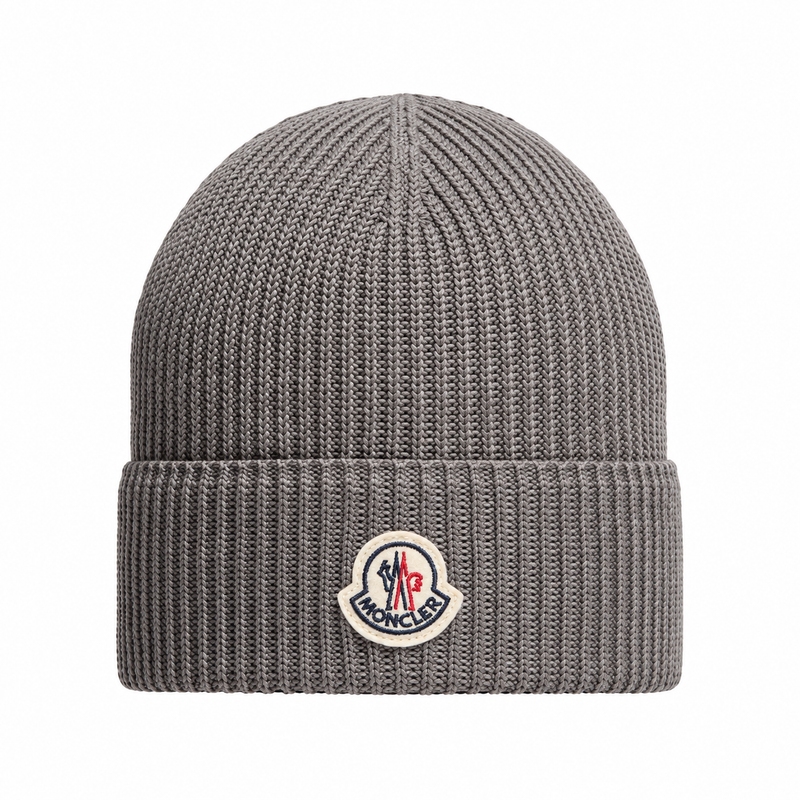 Gray Logo Cotton Beanie