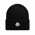 Black Logo Wool Beanie