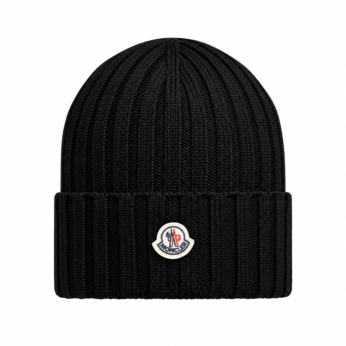 Black Logo Wool Beanie