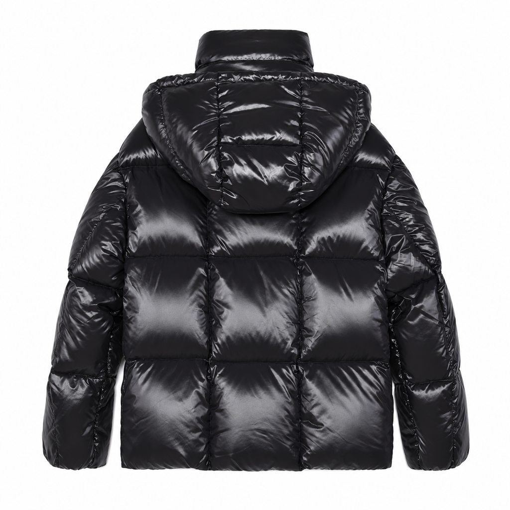 Moncler contrast hood puffer – blackback