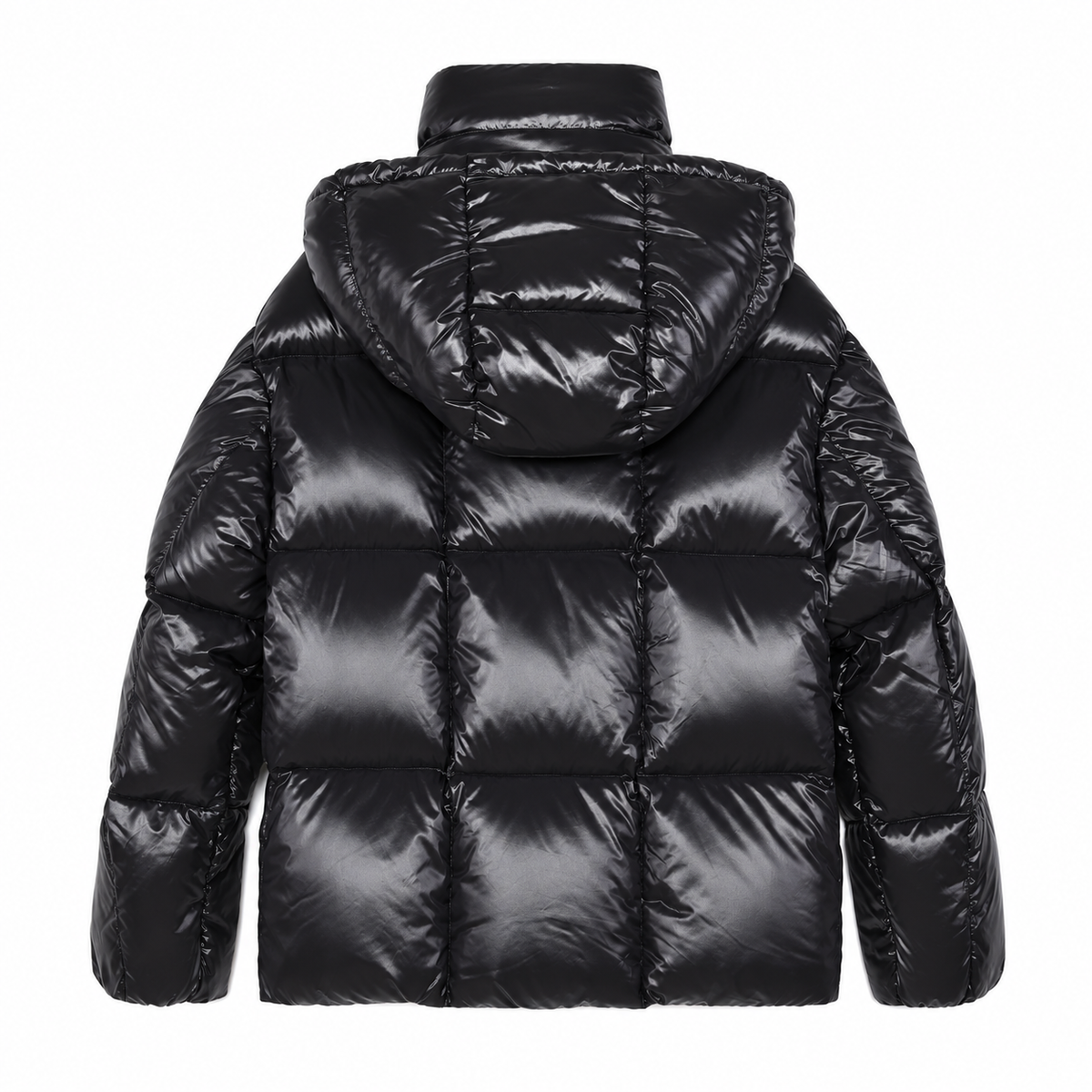 Moncler contrast hood puffer – blackback