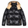 Moncler contrast hood puffer – blackfront