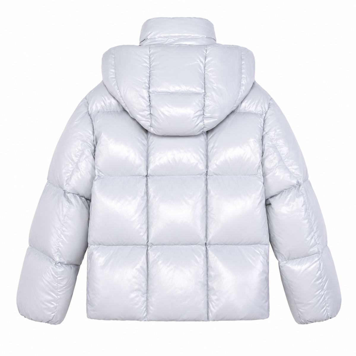 Moncler contrast hood puffer – whiteback