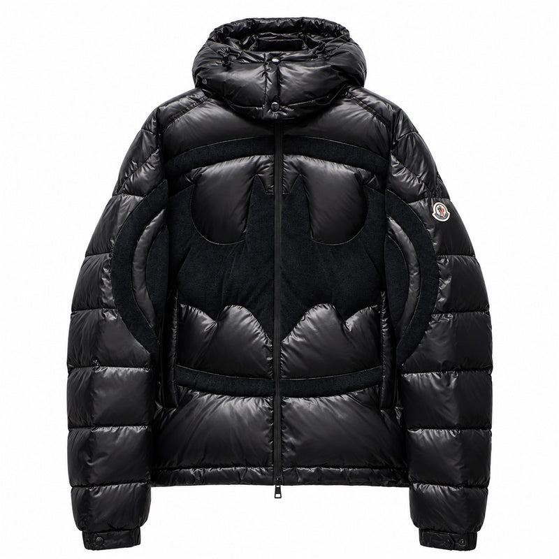 Moncler Graphic Panel Hooded Puffer - Black - Front