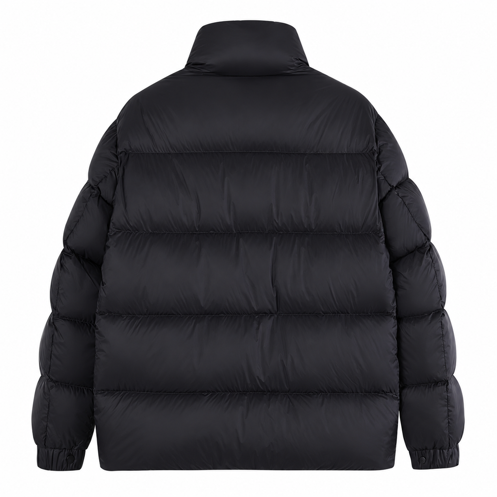 Black Moncler high collar jacket – matteback