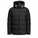 Lettered Hood Puffer - Black - Front