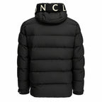 Lettered Hood Puffer - Black - Back