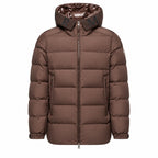 Lettered Hood Puffer - Brown - Front