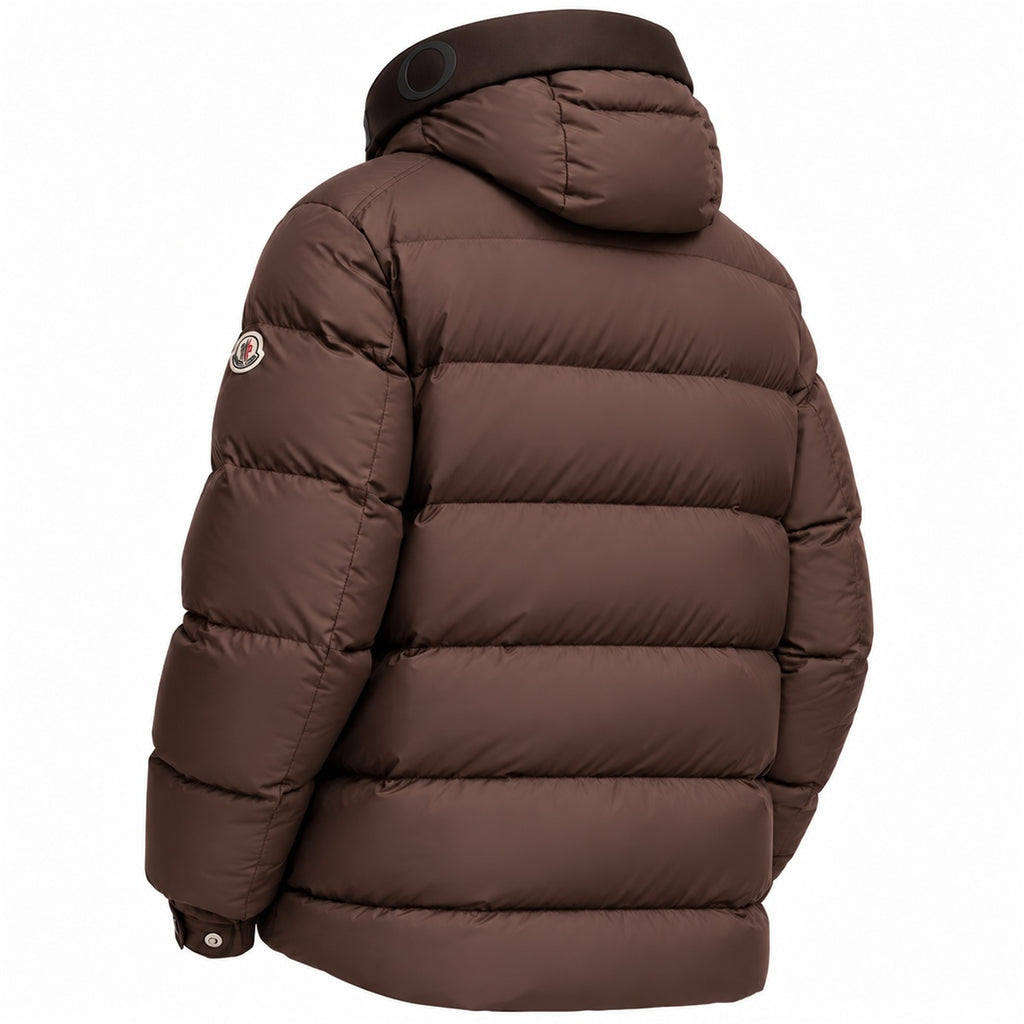Lettered Hood Puffer - Brown - Back