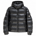 Moncler Hooded Puffer Jacket - Black - Front