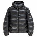 Moncler Hooded Puffer Jacket - Black - Front