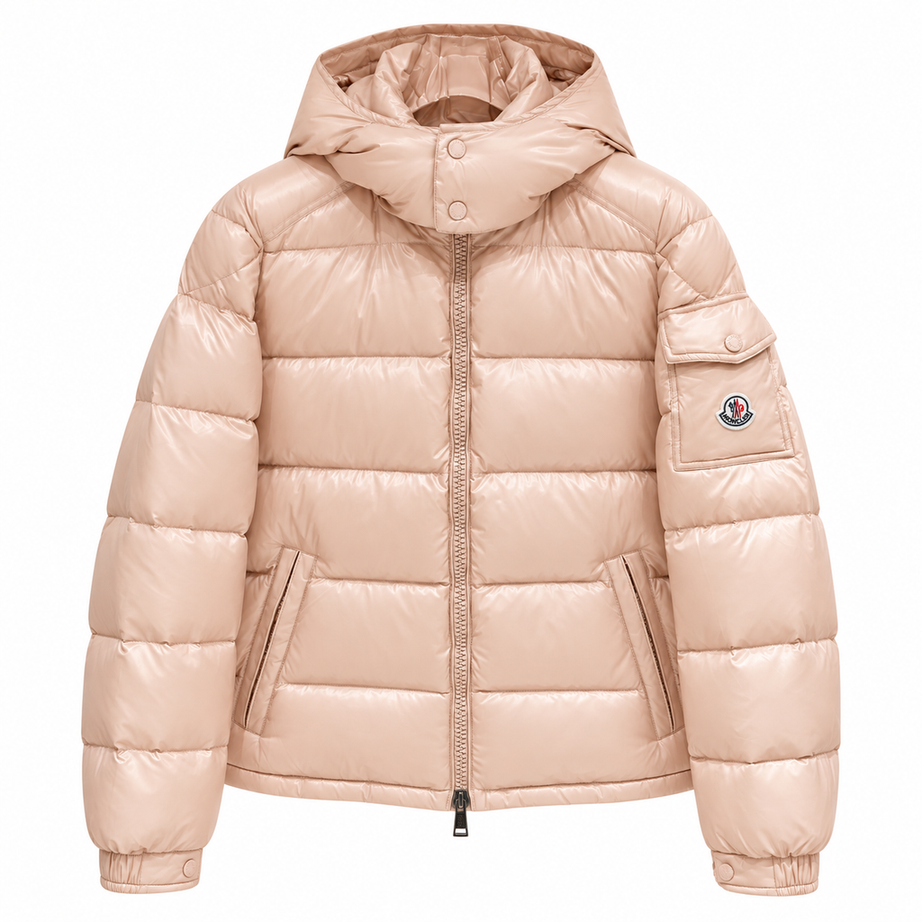 Moncler Hooded Puffer Jacket - Light Pink - Front