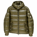 Moncler Hooded Puffer Jacket - Olive Green - Front