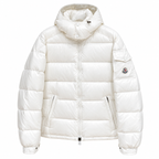 Moncler Hooded Puffer Jacket - White - Front