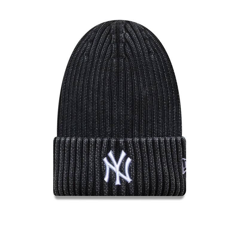 New York Yankees MLB Washed Black Cuff Knit Beanie Hat