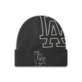 LA Dodgers MLB Script Charcoal Cuff Knit Beanie Hat