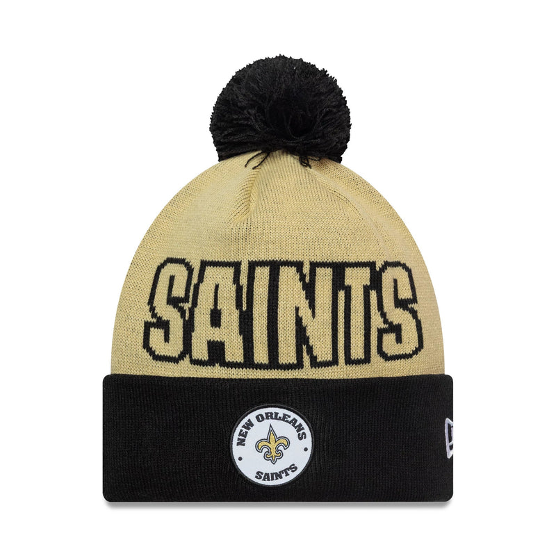 New Orleans Saints NFL International Games 2026 Paris Light Beige Cuff Knit Beanie Hat