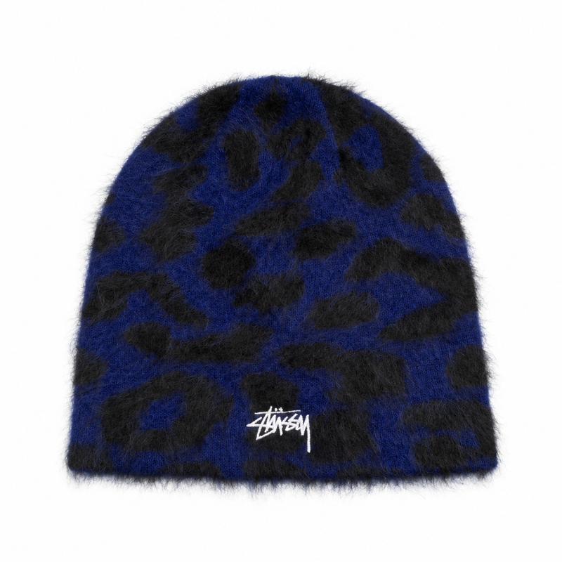 CASHMERE LEOPARD SKULLCAP