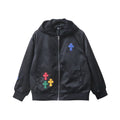 Chrome Hearts Cross Patch Hooded Zip Jacket – Black