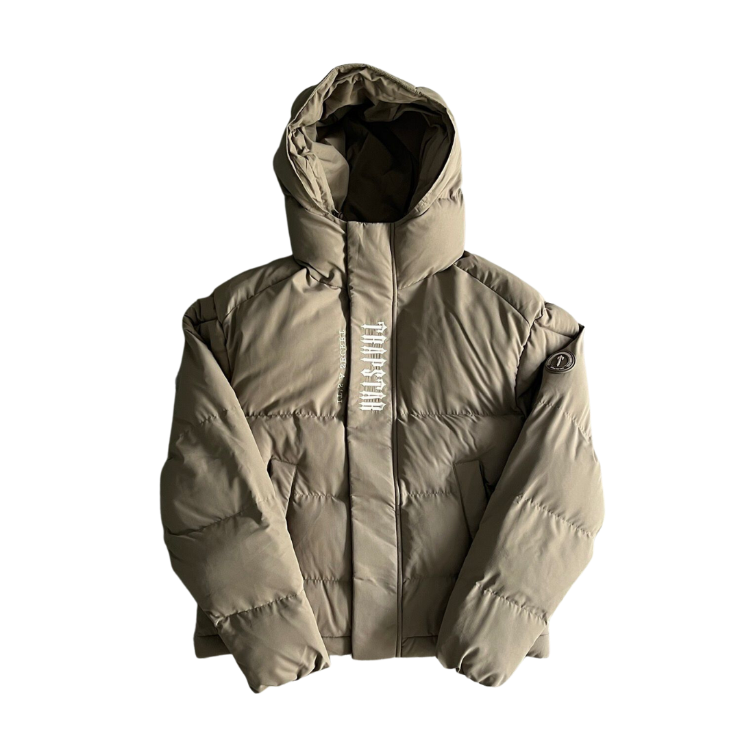 Trapstar Decoded Hooded Puffer Jacket - Khaki