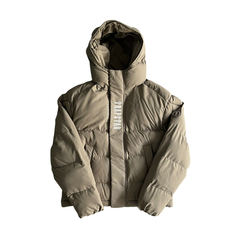 Trapstar Decoded Hooded Puffer Jacket - Khaki