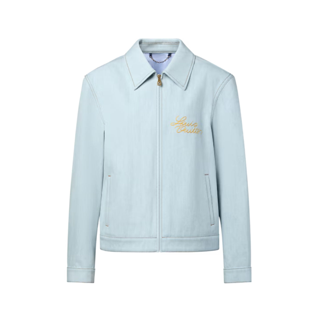 Louis Vuitton Blouson in Denim con Logo Ricamato