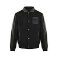 Prada Giacca varsity in lana e pelle