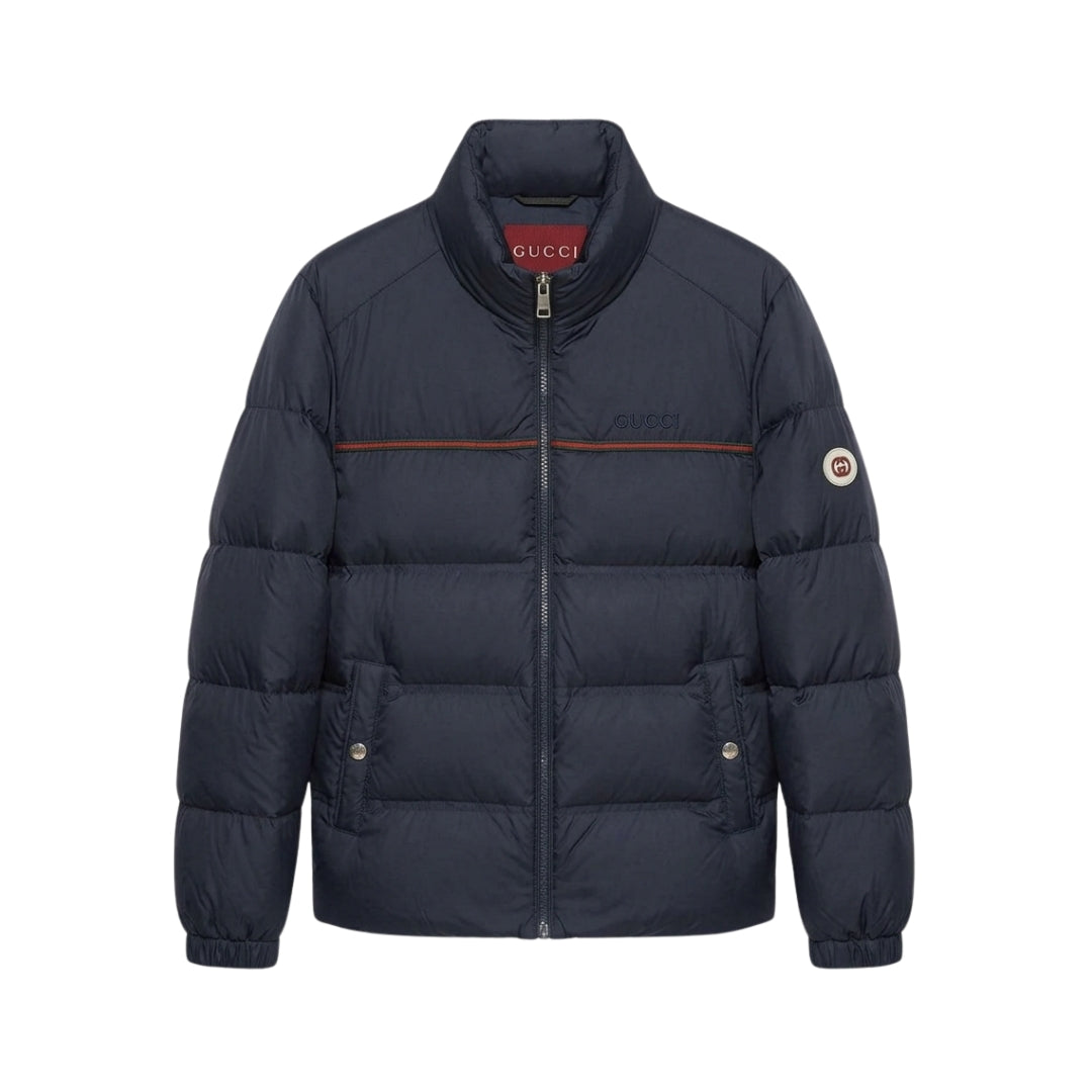 Gucci Bouvaque Blu Navy Bordo Tricolore