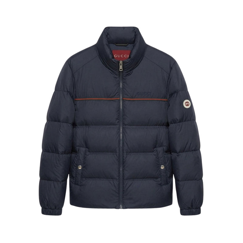Gucci Bouvaque Blu Navy Bordo Tricolore