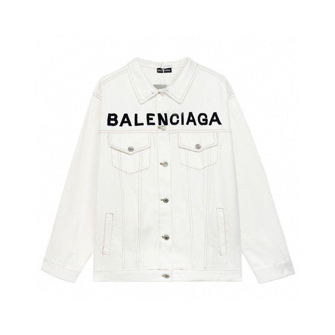 BALENCIAGA Logo Denim Jacket