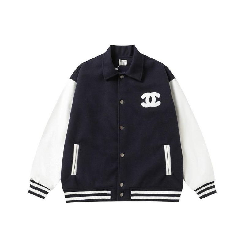 CHANEL teddy varsity jacket in textured wool