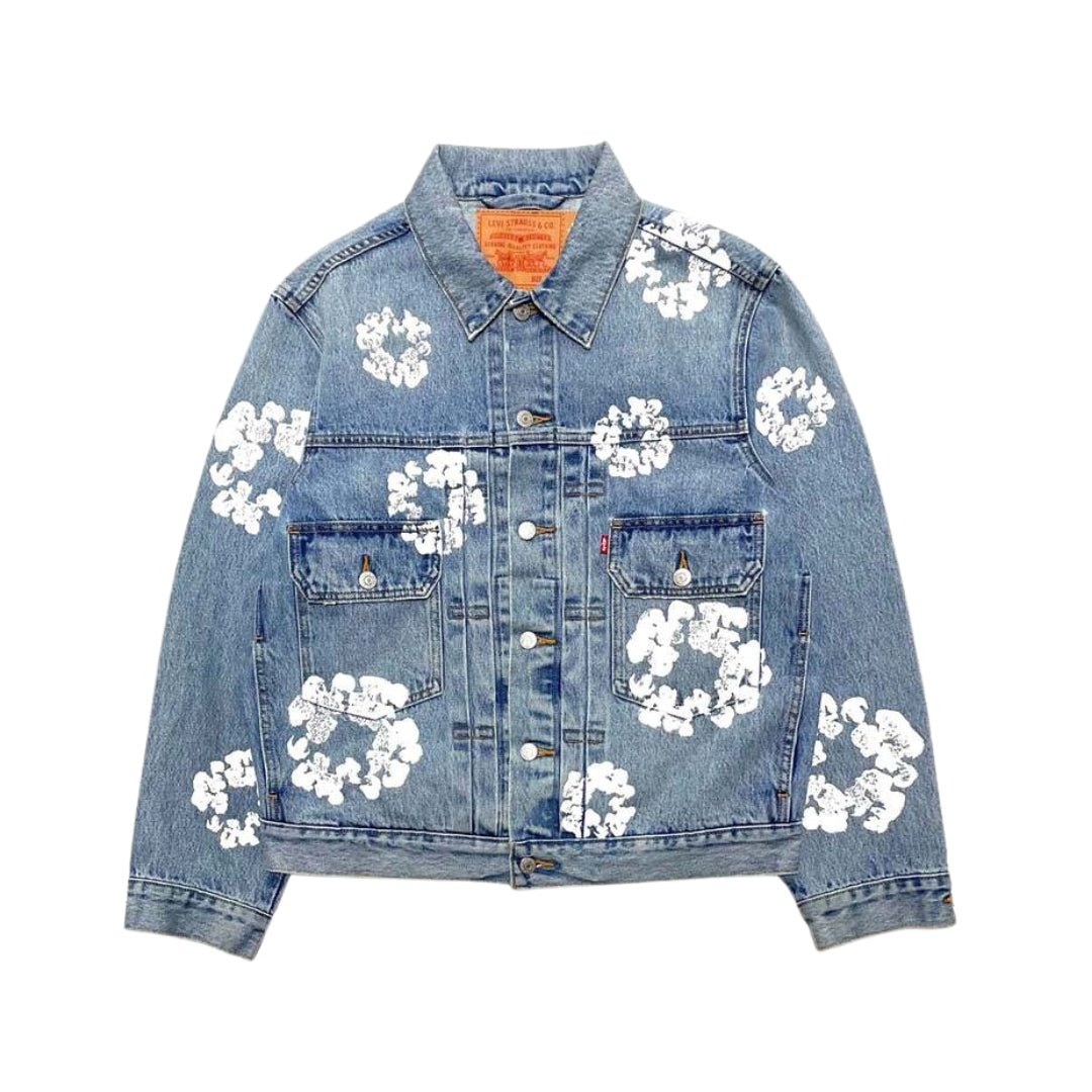 Denim Tears Tear Cotton Wreath Denim Jacket