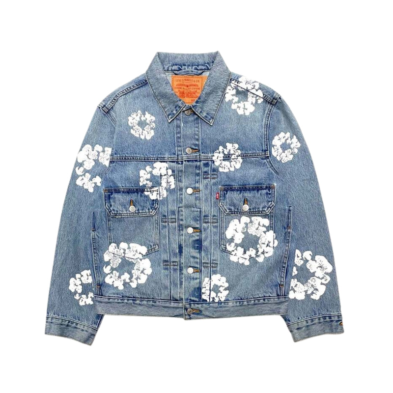Denim Tears Tear Cotton Wreath Denim Jacket