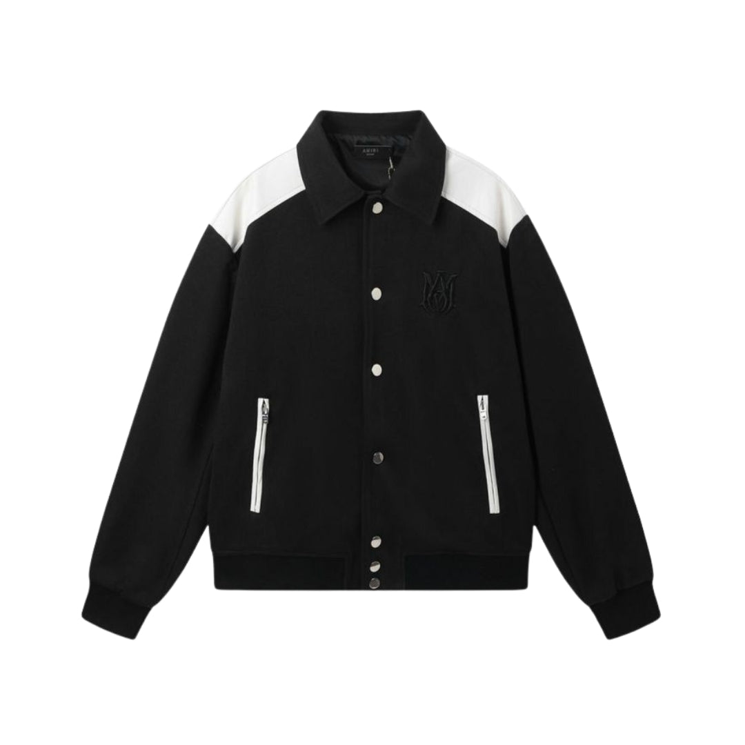 AMIRI Embroidered Baseball Jacket – Black Logo