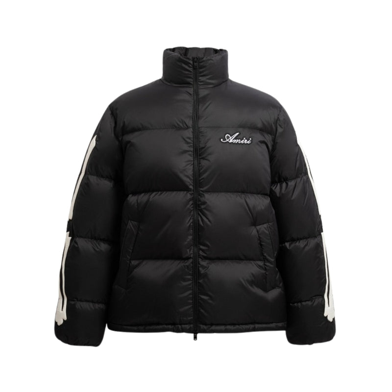AMIRI Giacca imbottita nera con patch-applicazione