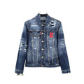 Dsquared2 Giacca di Jeans con Cappuccio a Strati