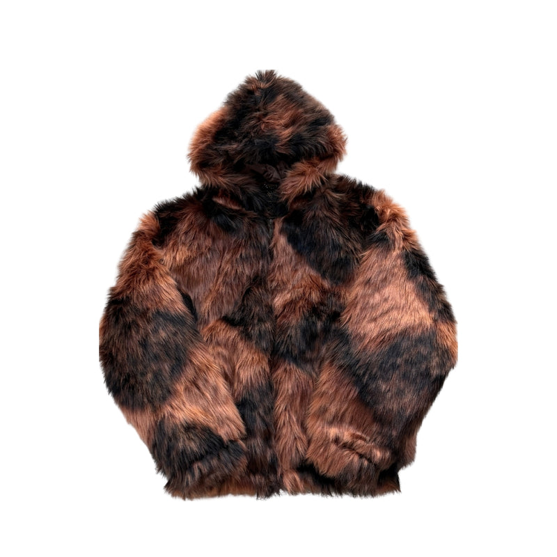 CORTEIZ Diamond Hooded Fur Jacket