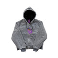 Corteiz Embossed C-Star Hooded Jacket – Grey