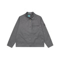 Stone Island Overshirt Con Zip In Cotone Grigio