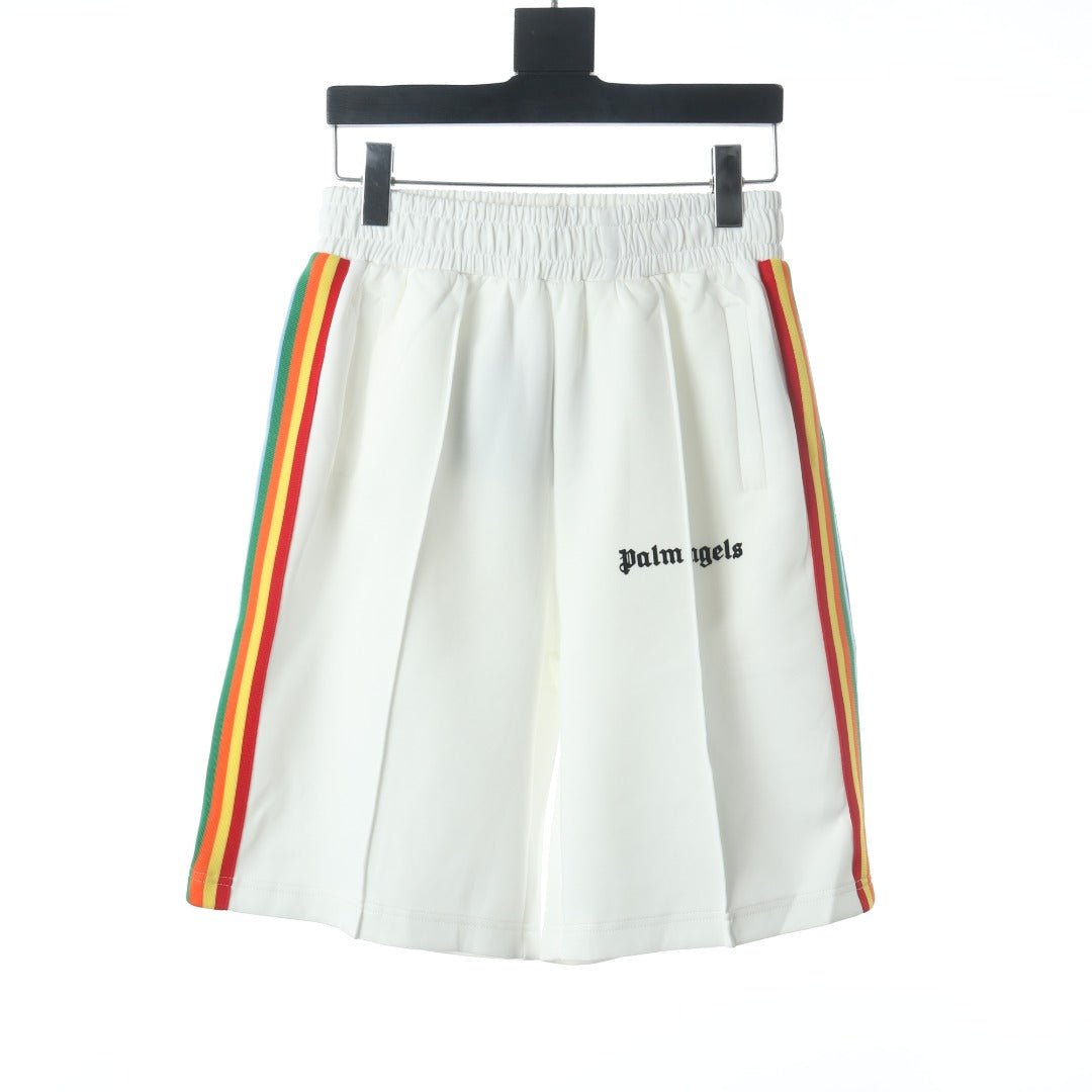 Palm Angels Rainbow Track Short White