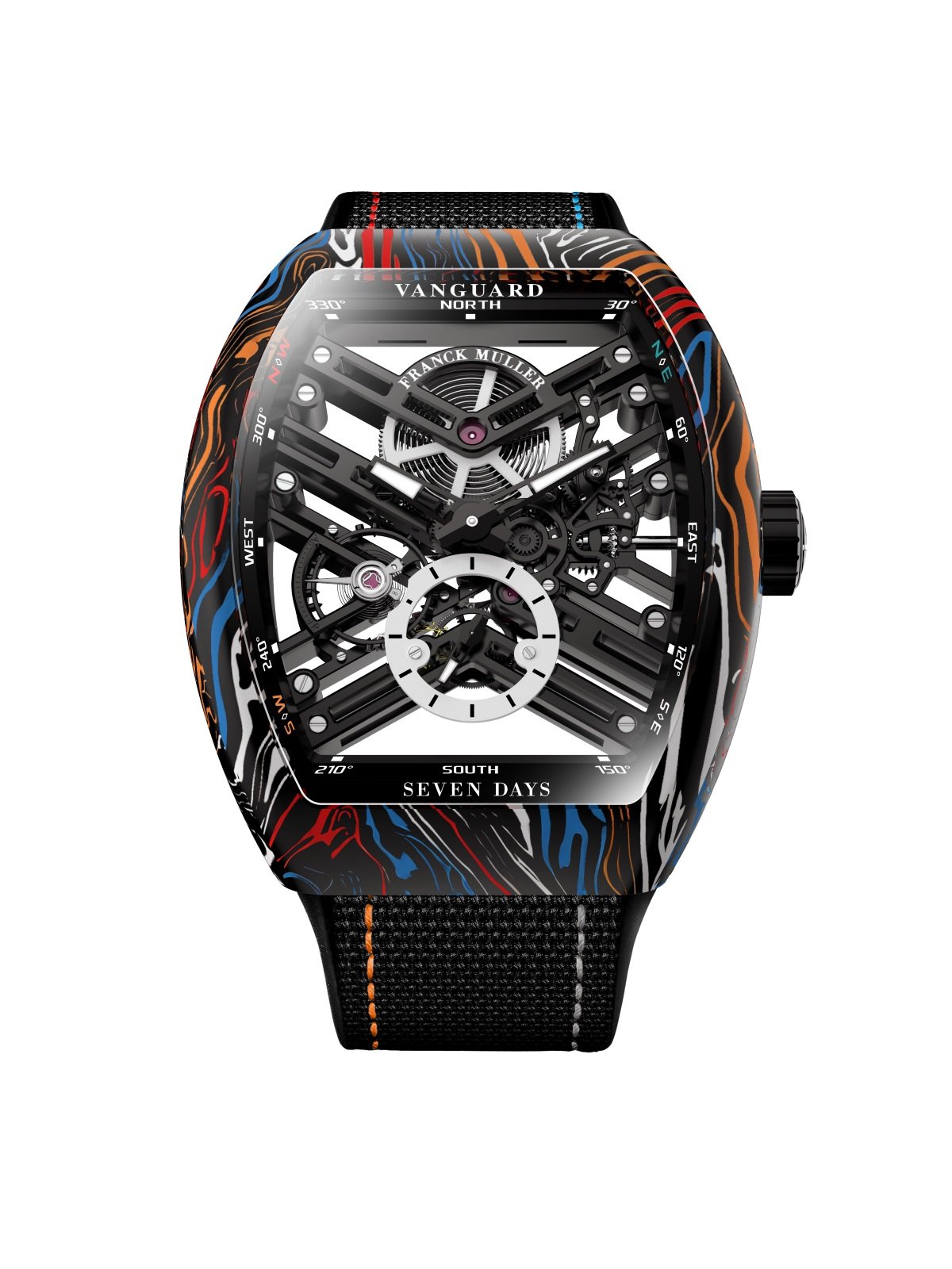 Franck Muller Vanguard Skeleton V45 S6 SQT CARBONE AMS COL DRM