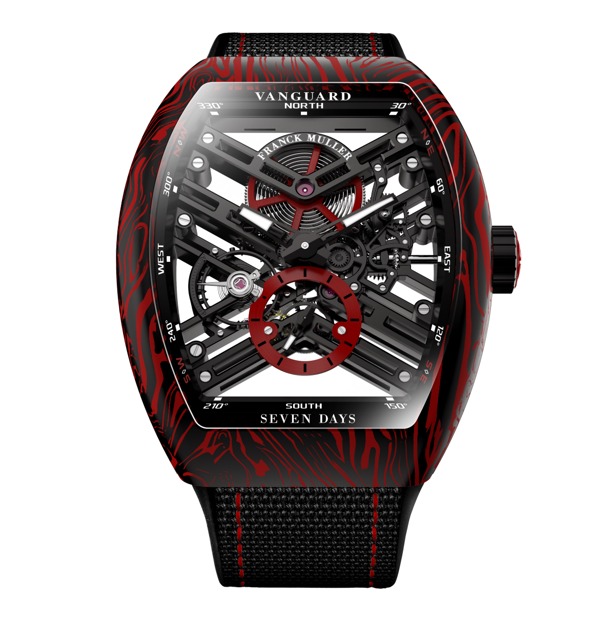 Franck Muller Vanguard Skeleton V45 S6 SQT CARBONE AMS RG