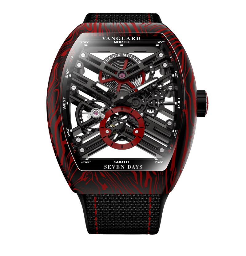 Franck Muller Vanguard Skeleton V45 S6 SQT CARBONE AMS RG